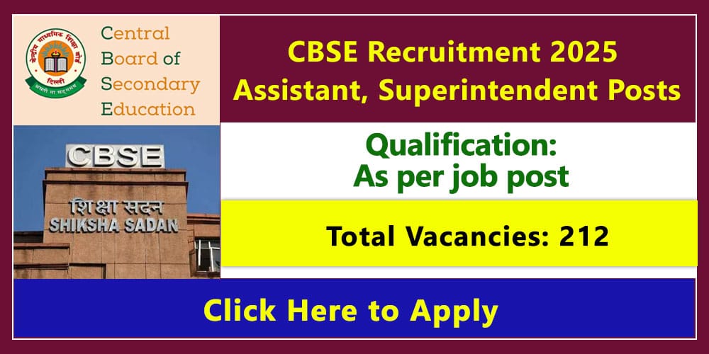 CBSE Recruitment 2025