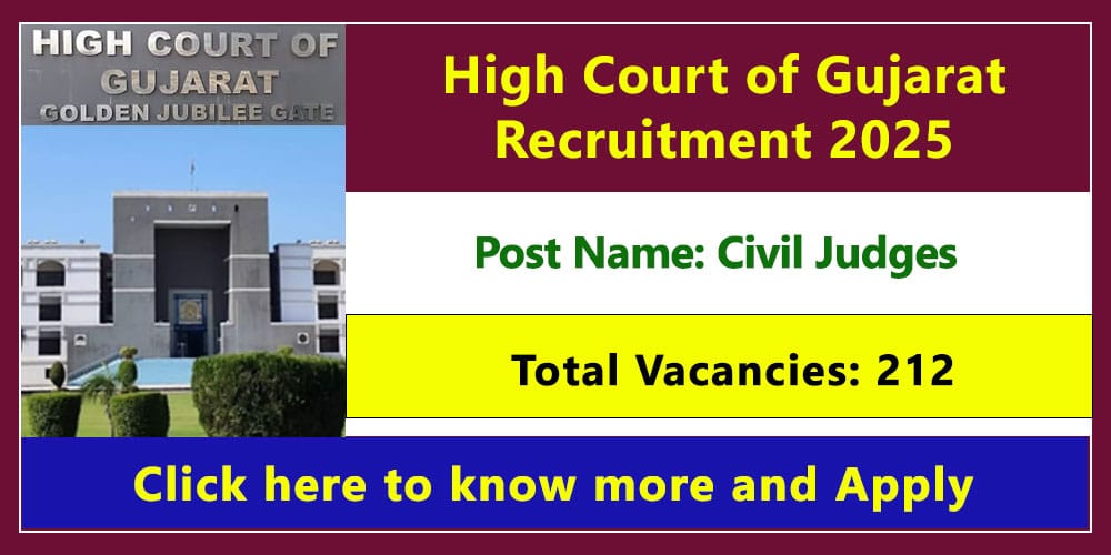 High Court of Gujarat Recruitment 2025