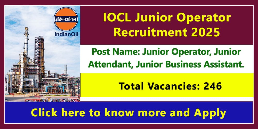 IOCL Junior Operator Recruitment 2025... Read more at: https://www.careerpower.in/blog/iocl-recruitment-2025