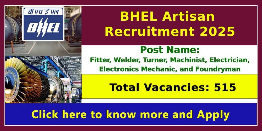 BHEL Artisan Recruitment 2025