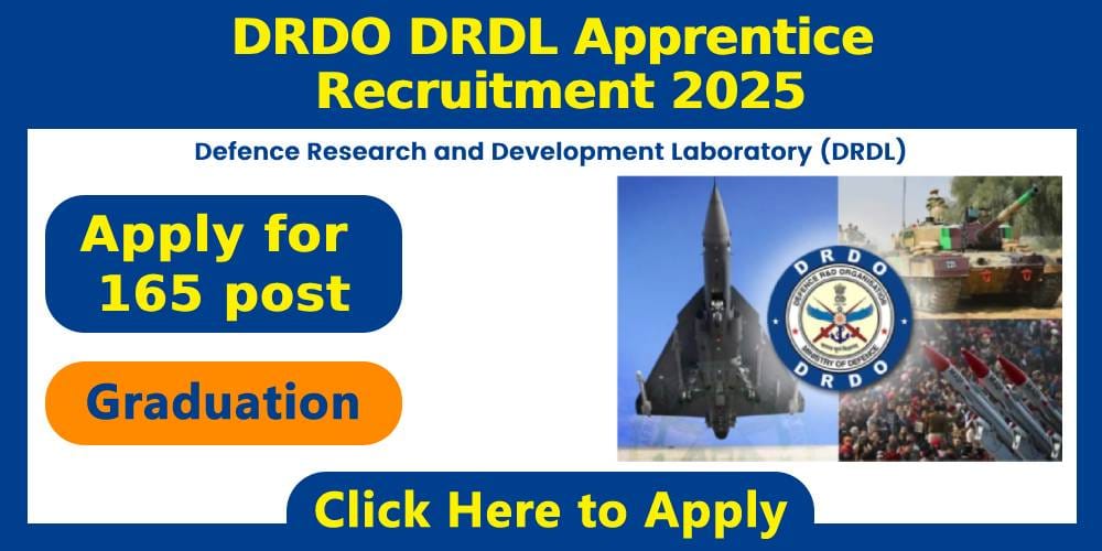 DRDO DRDL Apprentice Recruitment 2025