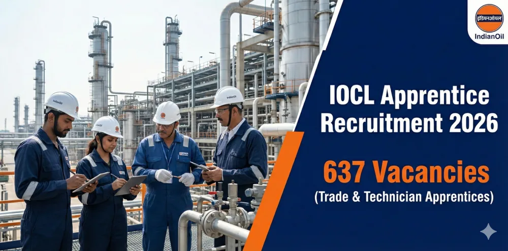 IOCL Apprentice Recruitment 2026 for 637 Vacancies