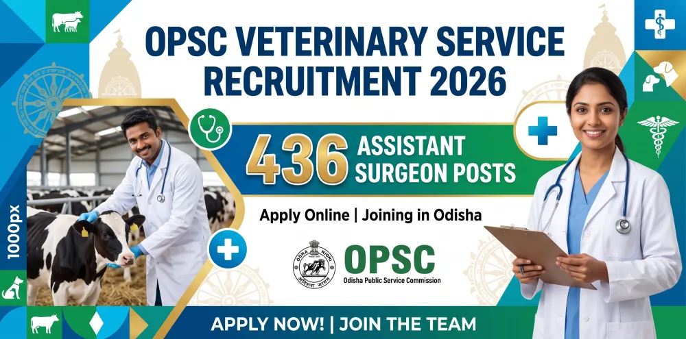 OPSC Veterinary Service Recruitment 2026: Apply for 436 Assistant Surgeon Posts