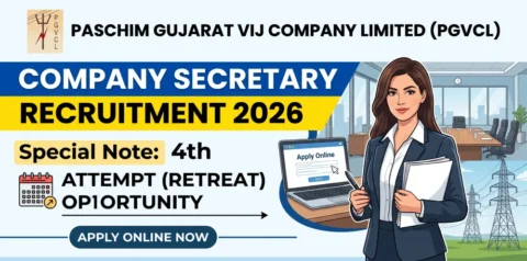 PGVCL Company Secretary Recruitment 2026 Apply Online for 4th Attempt