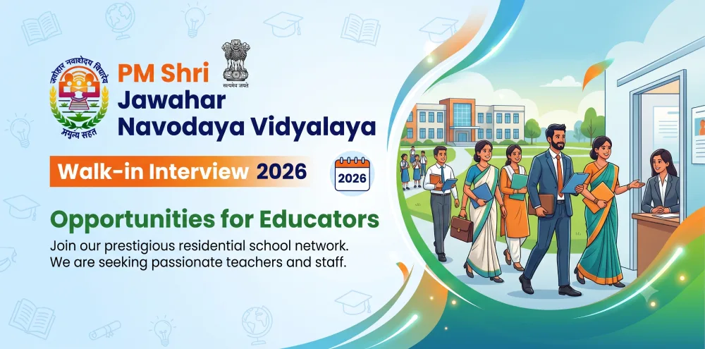 PM Shri Jawahar Navodaya Vidyalaya Walk-in Interview 2026: Opportunities for Educators