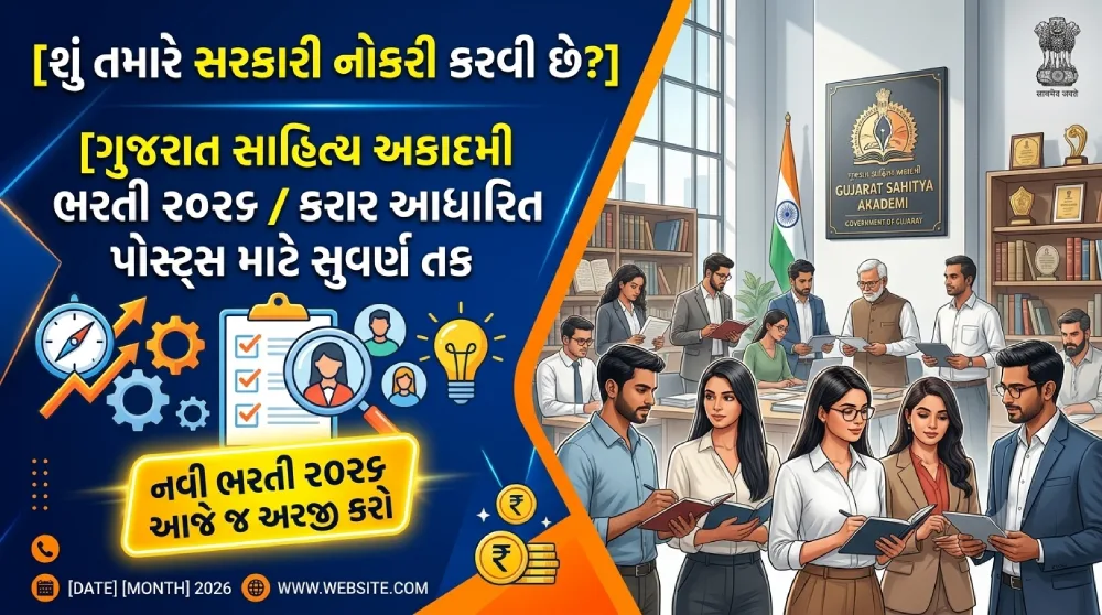 Gujarat Sahitya Akademi Recruitment 2026 for Contractual Posts