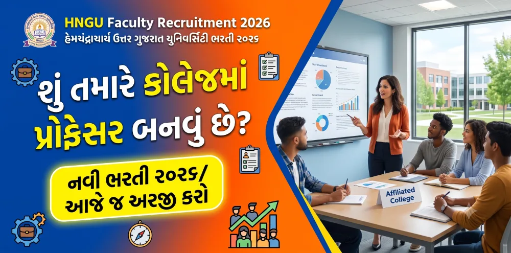 HNGU Faculty Recruitment 2026: Opportunities at Affiliated Colleges