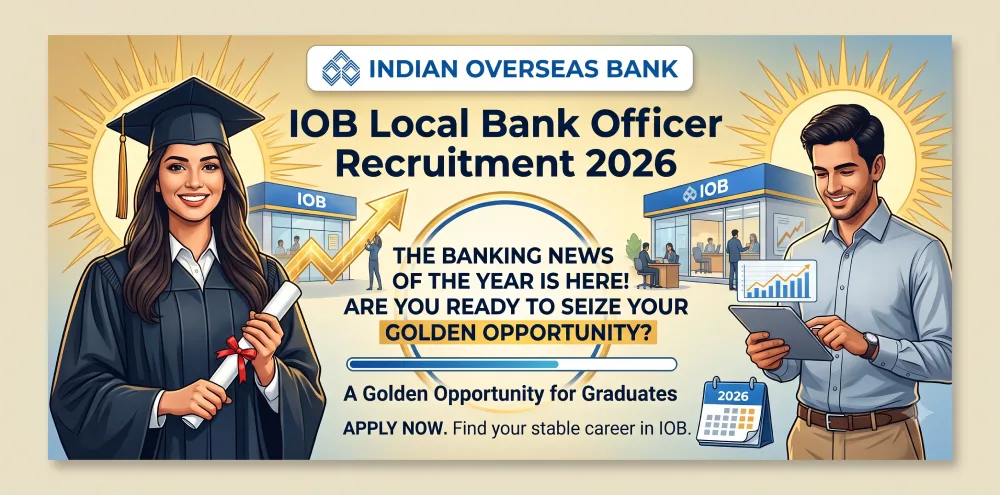 IOB Local Bank Officer Recruitment 2026: A Golden Opportunity for Graduates