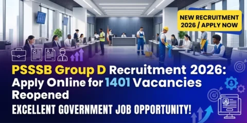 PSSSB Group D Recruitment 2026: Apply Online for 1401 Vacancies Reopened