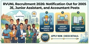 RVUNL Recruitment 2026: Notification Out for 2005 JE, Junior Assistant, and Accountant Posts
